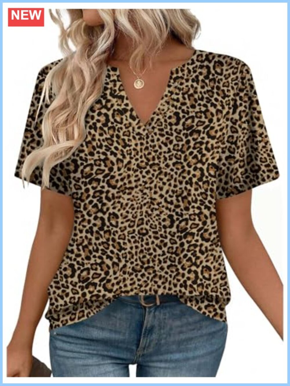 Zeagoo Womens Short Sleeve V Neck High Low Tunic Top Dressy Casual